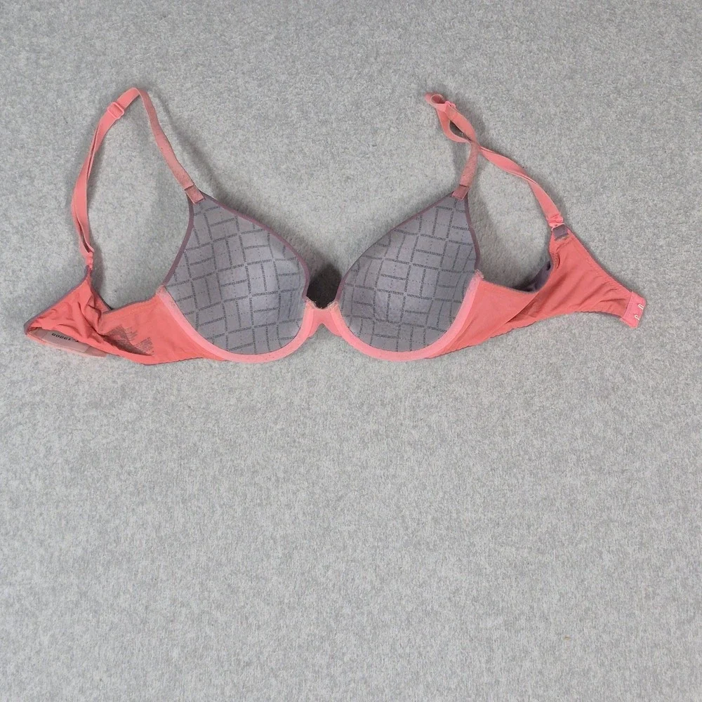 Victoria's Secret Women Bra 32B Purple T Shirt Uplift Semi Demi Underwired READ